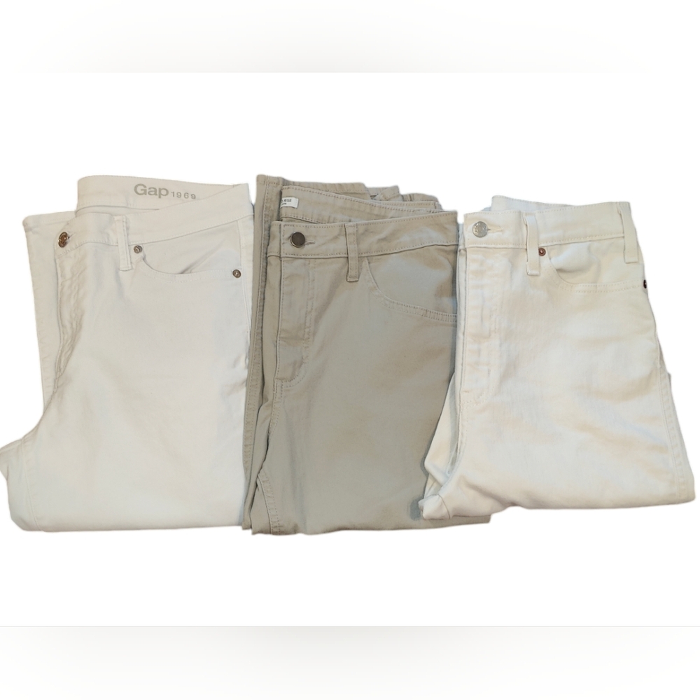 Gap/Levi Jeans & Lee Riders Capri Jeans (Lot/Bundle of 3)